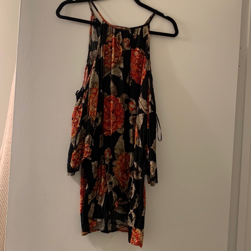 Floral black spring dress